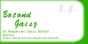 botond gaisz business card